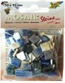 Mozaika pryskyřicová, 10x10 mm, modrý mramor