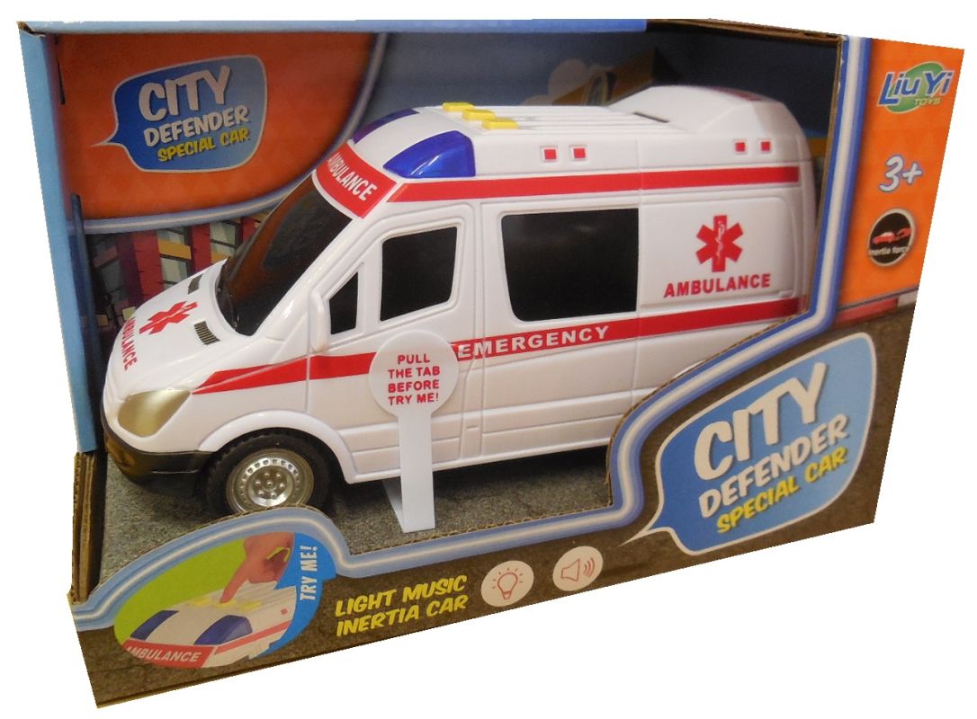 Auto, Ambulance, zvuk, 18 cm