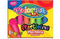 Colorino, plastelina, neonové barvy, 6 ks
